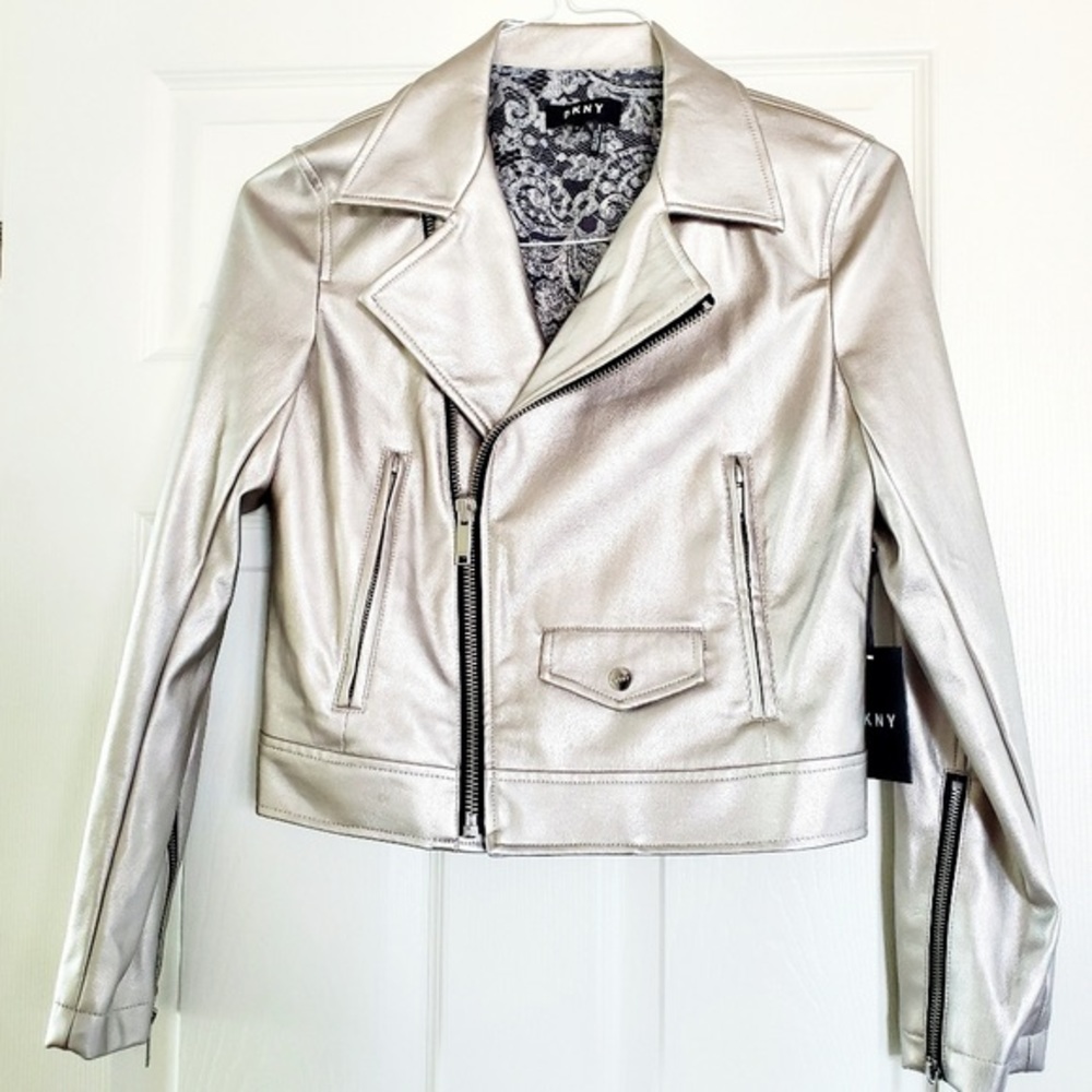 Silver Moto Jacket